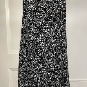 Forever 21 Black and White A-line Maxi Skirt for Cocktail